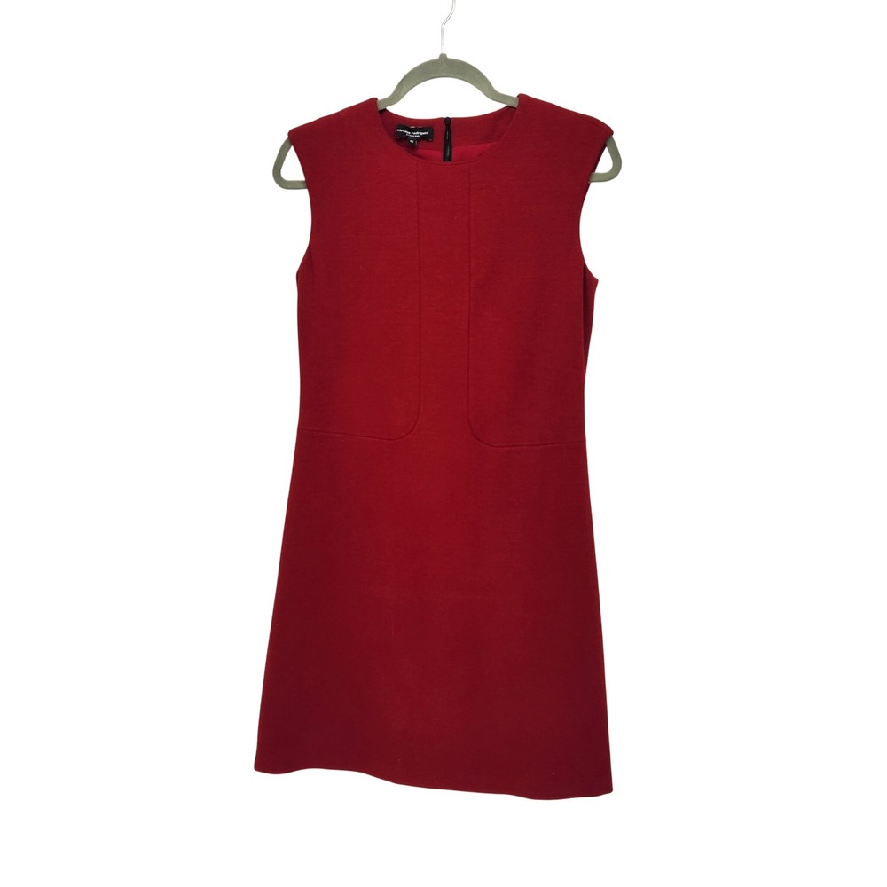 Narciso Rodriguez Red Sleeveless A-Line Mini Italian Silk Lined Dress 42-US 6